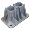 Socket Mounting Base, Double, L 7-1/2 In