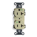 Straight Blade Receptacle, 5-20R, 20 A, 125V AC, 2 Pole, 3 Wire, Flush Mount, Grounded