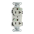 Straight Blade Receptacle, 5-20R, 20 A, 125V AC, 2 Pole, 3 Wire, Flush Mount, Grounded