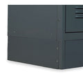 Locker End Base, D 15 In, H 6 In, Gray
