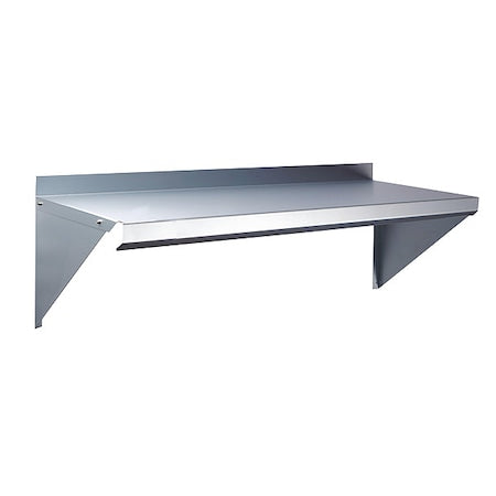 Steel Wall Shelf, 12"D x 48"W x 11-1/2"H, Silver
