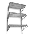 Steel Wire Wall Shelving, 18"D x 24"W x 54"H, Chrome