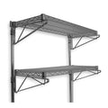 Steel Wire Wall Shelving, 14"D x 24"W x 34"H, Chrome