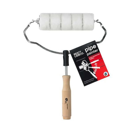 Pipe Painter Cover & Frame, Cageless, Wood Handle, 7" Rollers