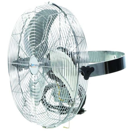 Light Duty Industrial Fan, Ceiling, Wall Mount, 20 in Blade Dia, 115V, 4,387/5,020/5,950 cfm