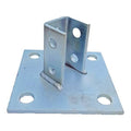 Post Base, 6 In, Silver, Material: Steel