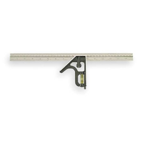 Combination Square, 16 In, Zinc