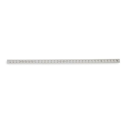 Rule, Aluminum, 36 In, 1/8,1/16 In Grad