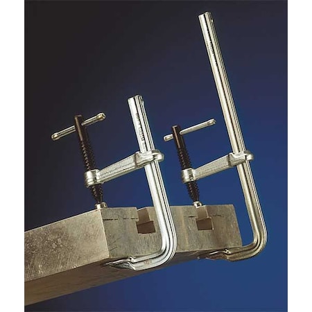 4 in Bar Clamp, Steel Handle and 2 1/4 in Throat Depth