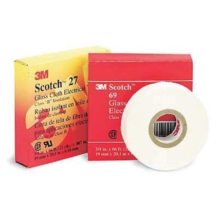 Electrical Tape, White, 60 yd L, 1/4 in W