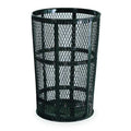Street Basket 45 gal Round Outdoor Can, Black, None, Steel, Not Applicable