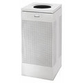 SILHOUETTE 16 gal Square Indoor Metal Can, Silver Metallic, None, Steel, 14 3/4 in