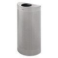 Half Rounds 12 gal Half-Round Indoor Metal Can, Stainless Steel, None, Stainless Steel