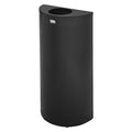 Half Rounds 12 gal Half-Round Indoor Metal Can, Textured Black, None, Steel, Not Applicable