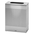 SILHOUETTE 22-1/2 gal Rectangular Indoor Metal Can, Stainless Steel, None, Stainless Steel
