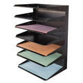 File Holder, Black, Steel, 12 in W, 8 3/4 in L, 17 3/4 in H, 7 Number of Compartments
