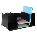 File Holder, Black, Steel, 21 1/2 in W, 11 in L, 8 3/4 in H, 9 Number of Compartments
