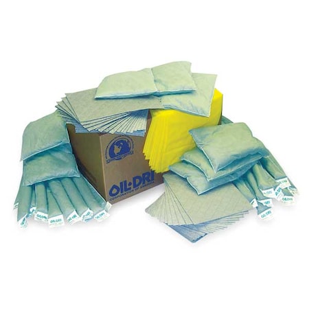 Spill Kit Refill, 109 gal Volume Absorbed per Kit, Box, White
