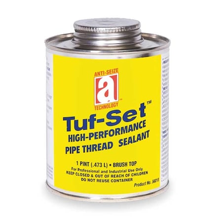 Pipe Thread Sealant 19.2 fl oz, Brush-Top Can, Tuf-Set, Blue, Paste