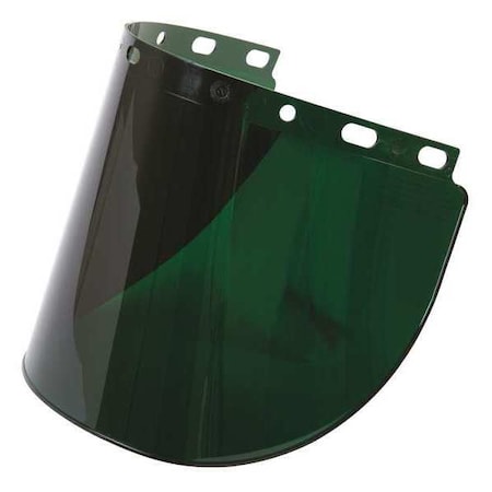 Face Shield Visor, Green Visor, 8" Height, Uncoated Lens, Green