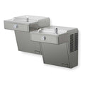 On-Wall Two-Level Drinking Fountain, 2 Level, 18 5/8 in D, 27 1/4 in H, 36 1/8 in W