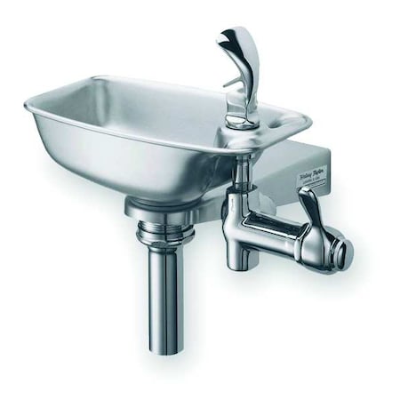 On-Wall Single Drinking Fountain, 1 Level, 11 in D, 5 1/2 in H, 10 in W