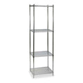 Wire Shelving Unit, 24"D x 36"W x 85"H, 4 Shelves, Chrome