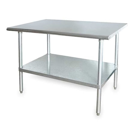 Fixed Work Table, SS, 24" W, 24" D