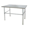 Fixed Work Table, SS, 48" W, 30" D