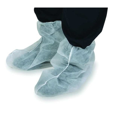 Disposable Boot Covers, Polypropylene, White, Slip Resistant Sole: Yes , Universal