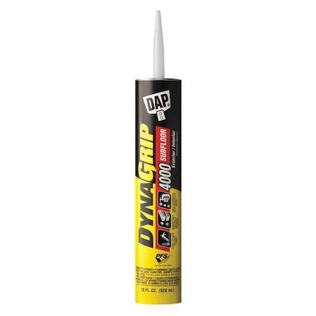 Floor Adhesive, 4000 Subfloor Series, Amber, 28 oz, Cartridge