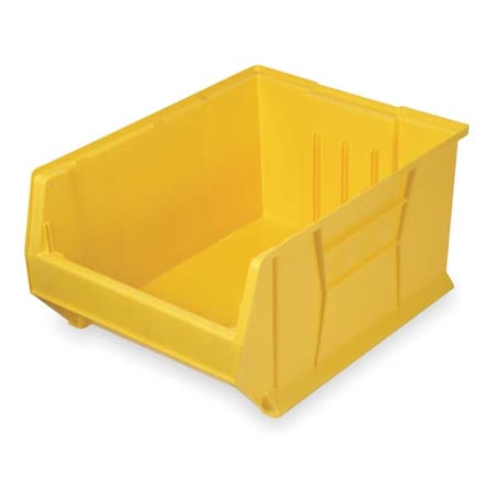 Storage Bin, Polypropylene/Polyethylene, Yellow, 12 in H, 18 1/4 in W, 29 7/8 in L