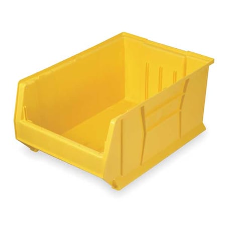 Storage Bin, Polypropylene/Polyethylene, Yellow, 11 in H, 16 1/2 in W, 29 7/8 in L