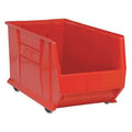 Mobile Storage Bin, Polypropylene/Polyethylene, Red, 15 in H, 16 1/2 in W, 29 7/8 in L
