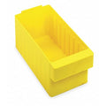 Drawer Storage Bin, High Impact Polystyrene, Yellow, 4 5/8 in H, 5 9/16 in W, 23 7/8 in L