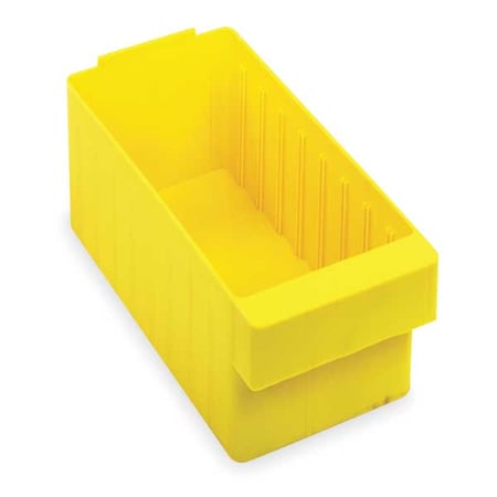 Drawer Storage Bin, High Impact Polystyrene, Yellow, 4 5/8 in H, 5 9/16 in W, 17 5/8 in L