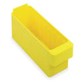Drawer Storage Bin, High Impact Polystyrene, Yellow, 4 5/8 in H, 3 3/4 in W, 11 5/8 in L