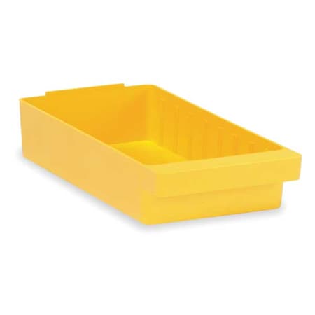 Drawer Storage Bin, High Impact Polystyrene, Yellow, 2 1/8 in H, 5 9/16 in W, 11 5/8 in L