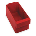 Drawer Storage Bin, High Impact Polystyrene, Red, 4 5/8 in H, 5 9/16 in W, 11 5/8 in L
