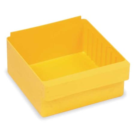 Drawer Storage Bin, High Impact Polystyrene, Yellow, 4 5/8 in H, 8 3/8 in W, 11 5/8 in L