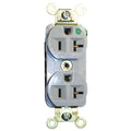 Straight Blade Receptacle, 5-20R, 20 A, 125V AC, 2 Pole, 3 Wire, Flush Mount, Grounded