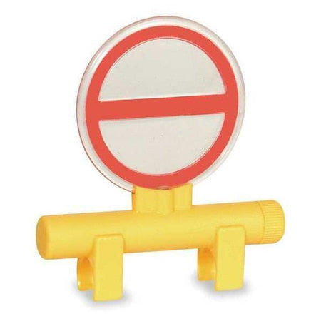 Door Barricade LED Light, Plastic, 5 in Height, 1 in Length, 0.08 lb, Yellow