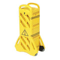 Portable Barricade, Polypropylene, 35 lb, Yellow