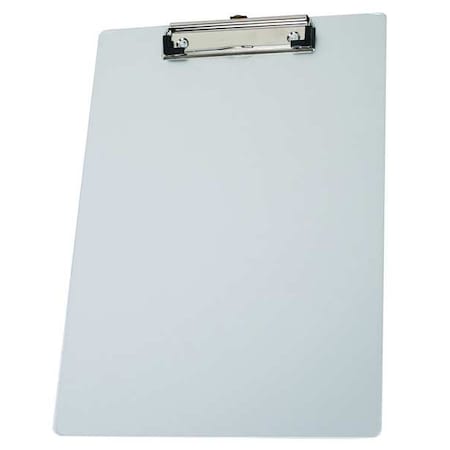 8-1/2" x 11" Plastic Clipboard, Silver