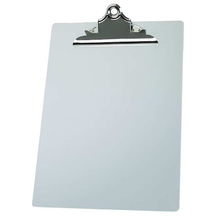 8-1/2" x 11" Plastic Clipboard, Silver