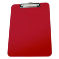 8-1/2" x 11" Plastic Clipboard, Red