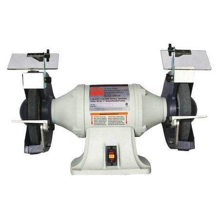 Bench Grinder, 10 in Max. Wheel Dia, 1 in Max. Wheel Thickness, 36/60 Grinding Wheel Grit