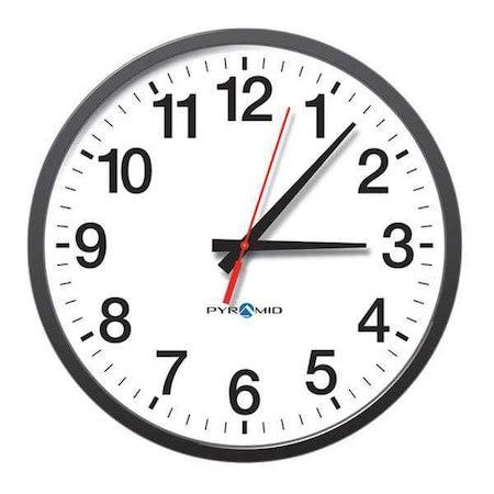 13-1/4"" Analog Wireless Wall Clock, Black