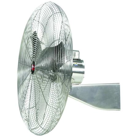 Washdown Industrial Washdown Fan, Wall Mount, 30 in Blade Dia, 115/230V, 8,800 cfm, Non-Oscillating