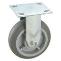 Rigid NSF-Listed Plate Caster, TPR, 6 in., 600 lb.